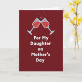 Feestelijke Moederdag kaart voor dochter (Gele Bloem)