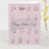 FEESTELIJKE MOEDERDAG(LICHT MAUVE) KAART (Gele Bloem)