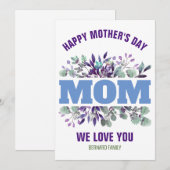 FEESTELIJKE MOEDERDAG MOEDER VERZENDBARE CADEAU KAART (Voorkant / Achterkant)