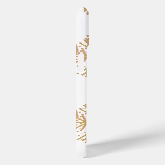 Feestelijke monogram elegant gouden sneeuwvlok pat Case-Mate iPhone case (Achterkant / Rechts)