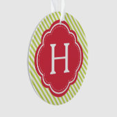 Feestelijke Monogram & Foto Ornament (voorkant)