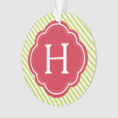 Feestelijke Monogram & Foto Ornament (voorkant)
