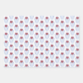 Feestelijke Monogram Ginger Jar Met Rode Boog Kers Inpakpapier Vel (Voorkant 3)