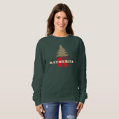 Feestelijke monogrammatische schrift rood wit goud trui (Voorkant volledig)