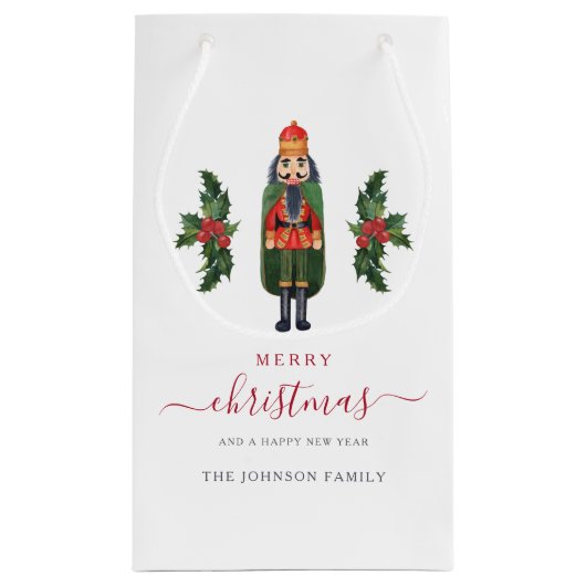 Feestelijke Mop Nutcracker Kerstmis Klein Cadeauzakje (Achterkant)