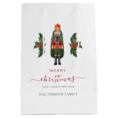 Feestelijke Mop Nutcracker Kerstmis Medium Cadeauzakje (Achterkant)