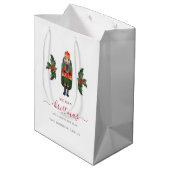 Feestelijke Mop Nutcracker Kerstmis Medium Cadeauzakje (Achterkant Gekanteld)