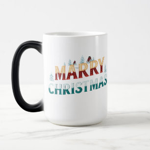 Feestelijke Morphing Mok 15 oz - "Merry Christmas"