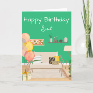 Feestelijke Mozaïek Scene Wenskaart Bedankkaart