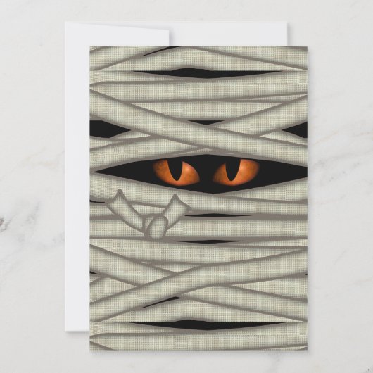 Feestelijke mummie Halloween oranje ID685 Kaart (Achterkant)