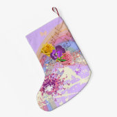 feestelijke muziek en bloemen kerststop kleine kerstsok (Achterkant (Hangend))