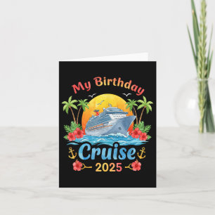 Feestelijke My Birthday Cruise Ship Party 2025 Man Kaart
