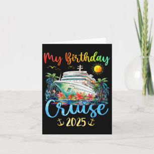 Feestelijke My Birthday Cruise Ship Party 2025 Man Kaart