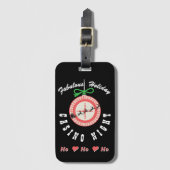 Feestelijke Nacht met Blackjack en Poker in Holida Bagagelabel (Voorkant (verticaal))