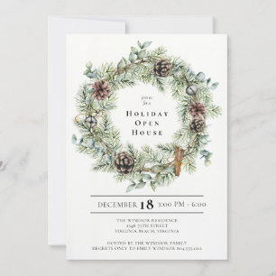 Feestelijke Natural Wreath Holiday Open Huis Uitno Kaart