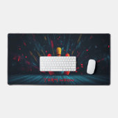 Feestelijke Neon Bowling Bureaumat (Keyboard & Muis)