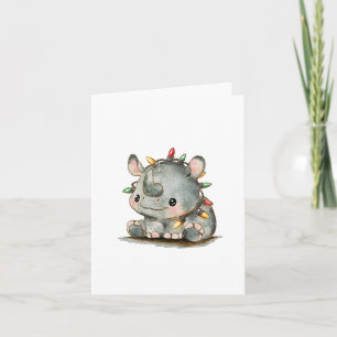 Feestelijke Neushoorn Kaart
