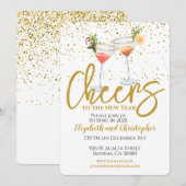 Feestelijke Nieuwjaarsborrel Kaart (Voorkant / Achterkant)