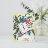  feestelijke nieuwjaarsgroeten briefkaart (Staand voorkant)