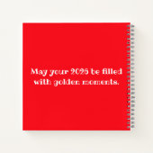 Feestelijke nieuwjaarsvakantie 2026 notitieboek (Achterkant)