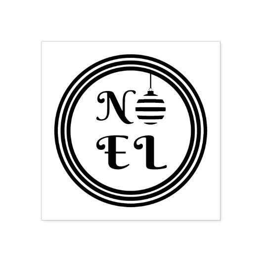 Feestelijke Noel Christmas Rubberstempel (Afrduk)