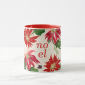 Feestelijke Noel Poinsettia Floral Mok (Midden)