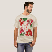Feestelijke Noel Poinsettia Floral T-shirt (Voorkant volledig)