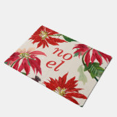 Feestelijke Noel Waterverf Poinsettia Floral Deurmat (Schuin)