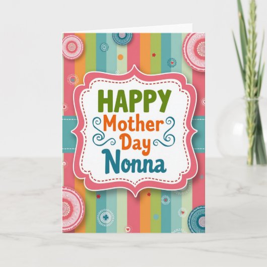 Feestelijke Nonna Moederdag kaart (Voorkant)