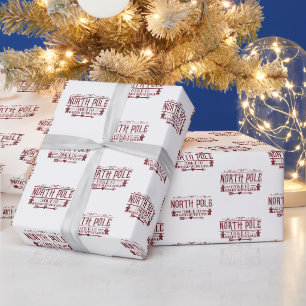 Feestelijke Noordpool cookiebedrijf Kerstmis Cadeaupapier
