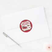Feestelijke Noordpool kerstkoekjes Ronde Sticker (Envelop)