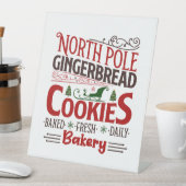 feestelijke Noordpool kerstkrans bakkerij Reclamebord Met Voetstuk (Insitu)