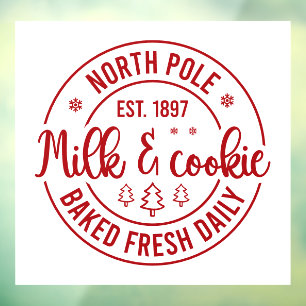 Feestelijke Noordpool Melk Koekje Raamsticker