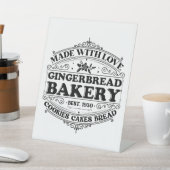 feestelijke Noordpool peperkoek bakkerij Reclamebord Met Voetstuk (Insitu)