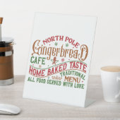 feestelijke Noordpool peperkoek café Reclamebord Met Voetstuk (Insitu)