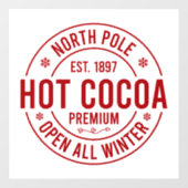 Feestelijke Noordpool warme cacao Raamsticker (Vel)