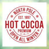Feestelijke Noordpool warme cacao Raamsticker (Vel 3)