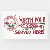 Feestelijke Noordpool warme chocolademelk Spandoek (Horizontaal)