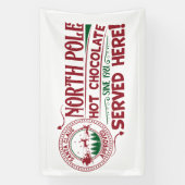 Feestelijke Noordpool warme chocolademelk Spandoek (Verticaal)