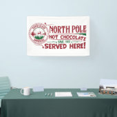 Feestelijke Noordpool warme chocolademelk Spandoek (Beurs)