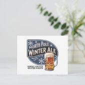 Feestelijke Noordpool Winter Ale bericht toevoegen Feestdagenkaart (Staand voorkant)