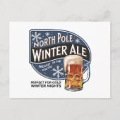 Feestelijke Noordpool Winter Ale bericht toevoegen Feestdagenkaart (Voorkant)