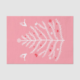 feestelijke noordse kerstboom - roze roze tissuepapier