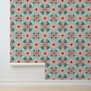 Feestelijke Noordse Sneeuwbloem: Modern Scandinavi Behang