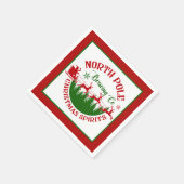 Feestelijke North Pole Brewing Company Servet (Hoek)