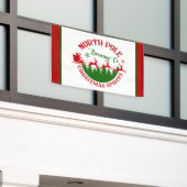 Feestelijke North Pole Brewing Company Spandoek (Buitenkant Gebouw)