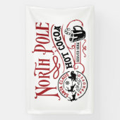 Feestelijke North Pole Hot cacao bar verkopers Spandoek (Verticaal)