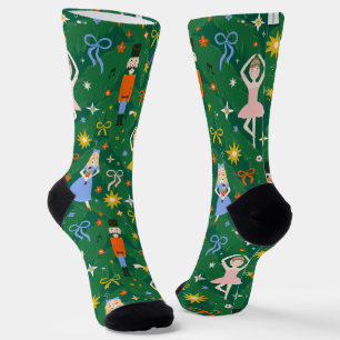 Feestelijke Notenkraker Ballet Kerstmis Groen Sokken