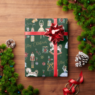 Feestelijke  Notenkraker Ballet Vrolijk Kerstfeest Cadeaupapier