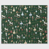 Feestelijke  Notenkraker Ballet Vrolijk Kerstfeest Cadeaupapier (Vlak)